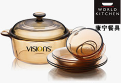 房地產(chǎn)交房禮品--康寧晶彩透明鍋+餐具套裝