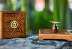 房地產(chǎn)開(kāi)盤(pán)禮品-工商銀行禮品定制-紅木盤(pán)香盒+盤(pán)香