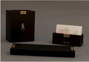 嵌銅回紋·文房紅木禮品套裝