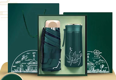 商務(wù)禮品，伴手禮，年會禮品-保溫杯+雨傘套裝