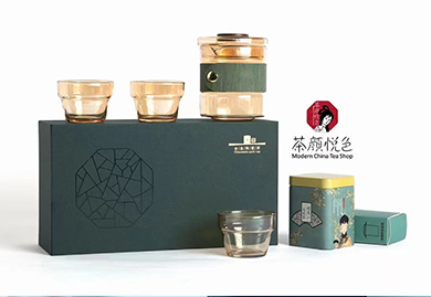 中秋伴手禮，中秋商務(wù)禮品，中秋茶禮套裝 茶具套裝+茶顏悅色